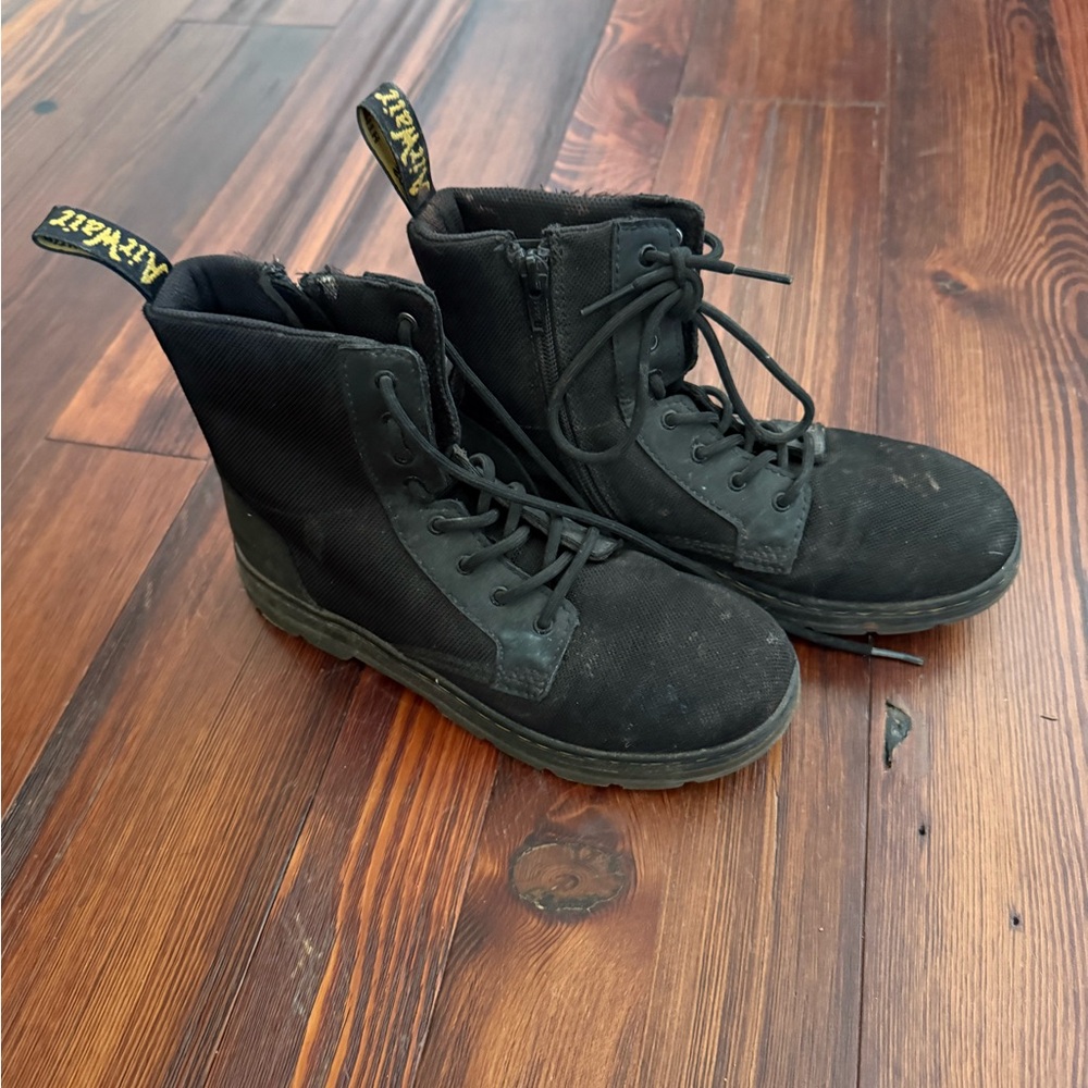 Dr. Martens Black Canvas Women's Boots
